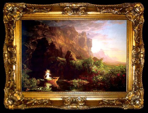 framed  Thomas Cole Voyage of Life Childhood, ta009-2